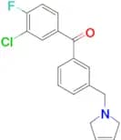 3-chloro-4-fluoro-3'-(3-pyrrolinomethyl) benzophenone