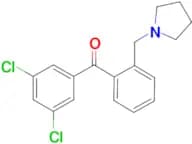 3,5-dichloro-2′-pyrrolidinomethyl benzophenone
