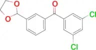 3,5-dichloro-3'-(1,3-dioxolan-2-yl)benzophenone