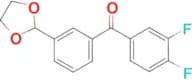 3,4-difluoro-3′-(1,3-dioxolan-2-yl)benzophenone