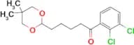 2′,3′-dichloro-5-(5,5-dimethyl-1,3-dioxan-2-yl)valerophenone