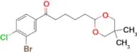 3′-bromo-4′-chloro-5-(5,5-dimethyl-1,3-dioxan-2-yl)valerophenone