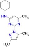 N-Cyclohexyl-2-(3,5-dimethyl-1H-pyrazol-1-yl)-6-methylpyrimidin-4-amine