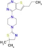 4-(4-(5,5-Dimethyl-4,5-dihydrothiazol-2-yl)piperazin-1-yl)-6-propylthieno[2,3-d]pyrimidine