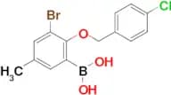 (3-Bromo-2-((4-chlorobenzyl)oxy)-5-methylphenyl)boronic acid
