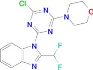 4-(4-Chloro-6-(2-(difluoromethyl)-1H-benzo[d]imidazol-1-yl)-1,3,5-triazin-2-yl)morpholine