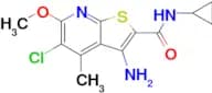 3-Amino-5-chloro-N-cyclopropyl-6-methoxy-4-methylthieno[2,3-b]pyridine-2-carboxamide