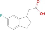 2-(6-Fluoro-2,3-dihydro-1H-inden-1-yl)acetic acid