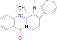 14-Methyl-5-oxo-7,8-dihydro-5H-indolo[2′,3′:3,4]pyrido[2,1-b]quinazolin-14-ium-13-ide