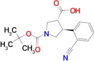 (3R,4S)-1-(tert-Butoxycarbonyl)-4-(2-cyanophenyl)pyrrolidine-3-carboxylic acid