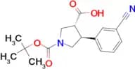 (3R,4S)-1-(tert-Butoxycarbonyl)-4-(3-cyanophenyl)pyrrolidine-3-carboxylic acid