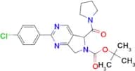 Tert-butyl 2-(4-chlorophenyl)-5-(pyrrolidin-1-ylcarbonyl)-5,7-dihydro-6H-pyrrolo[3,4-d]pyrimidine-…