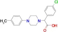 2-(4-Chlorophenyl)-2-[4-(4-methylphenyl)piperazin-1-yl]acetic acid