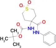 tert-butyl 4-(anilinocarbonyl)-1,1-dioxidotetrahydro-2H-thiopyran-4-ylcarbamate
