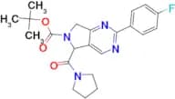 Tert-Butyl 2-(4-fluorophenyl)-5-(pyrrolidine-1-carbonyl)-5,7-dihydro-6H-pyrrolo[3,4-d]pyrimidine-6…