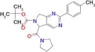 Tert-butyl 2-(4-methylphenyl)-5-(pyrrolidin-1-ylcarbonyl)-5,7-dihydro-6H-pyrrolo[3,4-d]pyrimidine-…