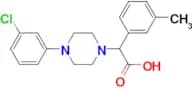 2-[4-(3-Chlorophenyl)piperazin-1-yl]-2-(3-methylphenyl)acetic acid
