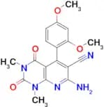 7-amino-5-(2,4-dimethoxyphenyl)-1,3-dimethyl-2,4-dioxo-1,2,3,4-tetrahydropyrido[2,3-d]pyrimidine-6…