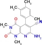 7-amino-1,3-dimethyl-2,4-dioxo-5-(2,4,5-trimethylphenyl)-1,2,3,4-tetrahydropyrido[2,3-d]pyrimidine…
