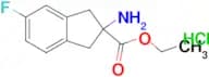 ETHYL 2-AMINO-5-FLUORO-2,3-DIHYDRO-1H-INDENE-2-CARBOXYLATE HCL