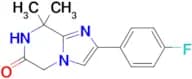 2-(4-FLUOROPHENYL)-8,8-DIMETHYL-7,8-DIHYDROIMIDAZO[1,2-A]PYRAZIN-6(5H)-ONE