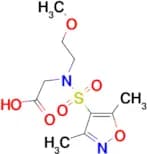2-(N-(2-METHOXYETHYL)-3,5-DIMETHYLISOXAZOLE-4-SULFONAMIDO)ACETIC ACID