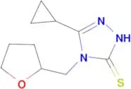 5-cyclopropyl-4-(tetrahydrofuran-2-ylmethyl)-4H-1,2,4-triazole-3-thiol