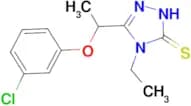 5-[1-(3-chlorophenoxy)ethyl]-4-ethyl-4H-1,2,4-triazole-3-thiol