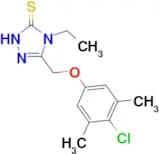 5-[(4-chloro-3,5-dimethylphenoxy)methyl]-4-ethyl-4H-1,2,4-triazole-3-thiol