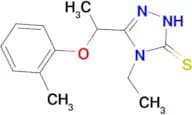 4-ethyl-5-[1-(2-methylphenoxy)ethyl]-4H-1,2,4-triazole-3-thiol