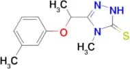 4-methyl-5-[1-(3-methylphenoxy)ethyl]-4H-1,2,4-triazole-3-thiol