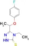 4-ethyl-5-[1-(4-fluorophenoxy)ethyl]-4H-1,2,4-triazole-3-thiol