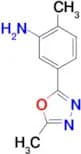 2-methyl-5-(5-methyl-1,3,4-oxadiazol-2-yl)aniline