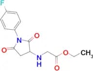 ethyl N-[1-(4-fluorophenyl)-2,5-dioxopyrrolidin-3-yl]glycinate