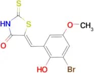 (5Z)-5-(3-bromo-2-hydroxy-5-methoxybenzylidene)-2-thioxo-1,3-thiazolidin-4-one