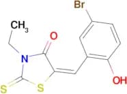 (5E)-5-(5-bromo-2-hydroxybenzylidene)-3-ethyl-2-thioxo-1,3-thiazolidin-4-one