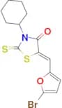 (5Z)-5-[(5-bromo-2-furyl)methylene]-3-cyclohexyl-2-thioxo-1,3-thiazolidin-4-one