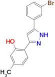 2-[5-(3-bromophenyl)-1H-pyrazol-3-yl]-5-methylphenol