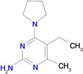 5-ethyl-4-methyl-6-(1-pyrrolidinyl)-2-pyrimidinamine