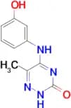5-[(3-hydroxyphenyl)amino]-6-methyl-1,2,4-triazin-3(2H)-one