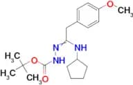 N’-[1-Cyclopentylamino-2-(4-methoxyphenyl)ethylidene]hydrazinecarboxylic acid tert-butyl ester