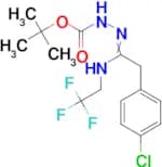 N’-[2-(4-Chlorophenyl)-1-(2,2,2-trifluoroethylamino)ethylidene]hydrazinecarboxylic acid tert-butyl…