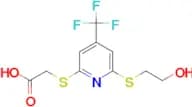 [6-(2-Hydroxyethylsulfanyl)-4-(trifluoromethyl)pyridin-2-ylsulfanyl]acetic acid