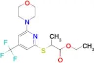 Ethyl 2-{[6-morpholino-4-(trifluoromethyl)pyridin-2-yl]thio}propionate