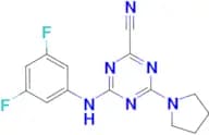 4-(3,5-Difluoro-phenylamino)-6-pyrrolidin-1-yl-[1,3,5]triazine-2-carbonitrile