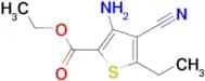3-Amino-4-cyano-5-ethyl-thiophene-2-carboxylic acid ethyl ester