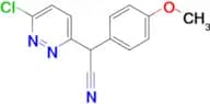 (6-Chloro-pyridazin-3-yl)-(4-methoxy-phenyl)-acetonitrile