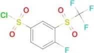 4-Fluoro-3-((trifluoromethyl)sulfonyl)benzene-1-sulfonyl chloride