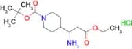 tert-Butyl 4-(1-amino-3-ethoxy-3-oxopropyl)piperidine-1-carboxylate hydrochloride