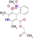 3-Methyl 5-(2-oxopropyl) 2,6-dimethyl-4-(2-nitrophenyl)-1,4-dihydropyridine-3,5-dicarboxylate